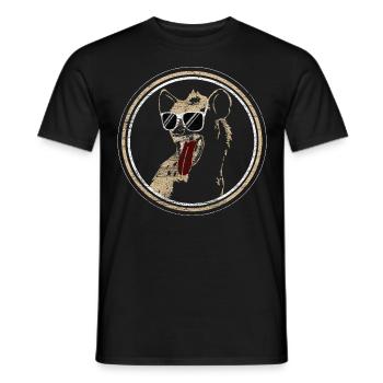 Hyena Laughing Predator - Men's T-Shirt - black - Front - AI Model Male 178 light (178cm)