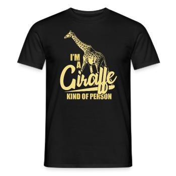 Giraffe Animal Welfare - Men's T-Shirt - black - Front - AI Model Male 178 light (178cm)