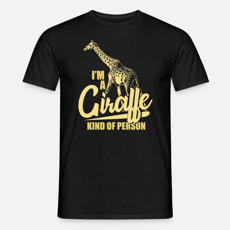 Giraffe Tierschutz - Männer T-Shirt - Schwarz