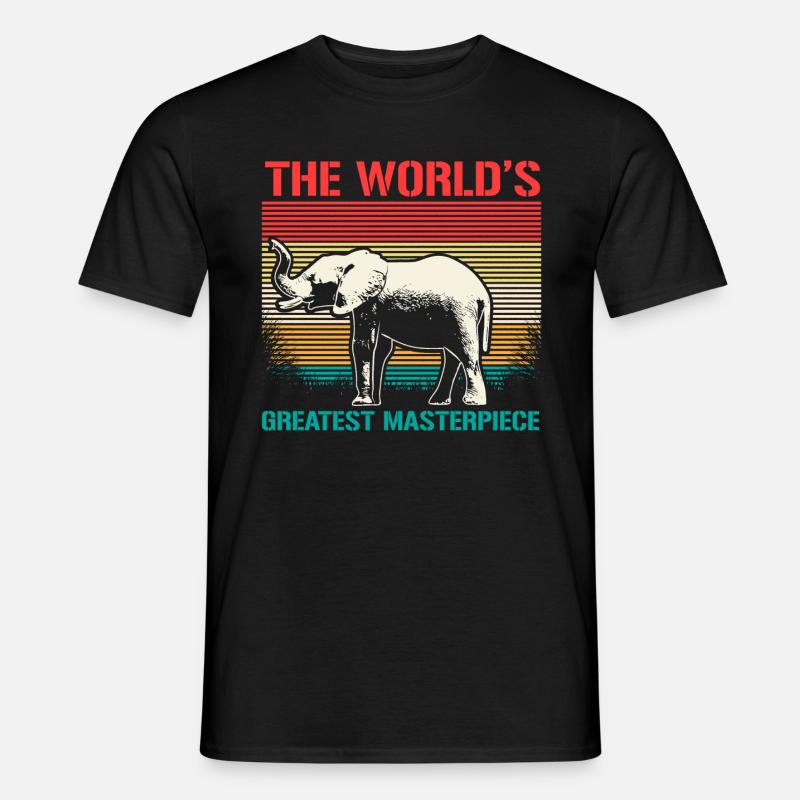 Elefant Rüssel Geschenk - Männer T-Shirt - Schwarz