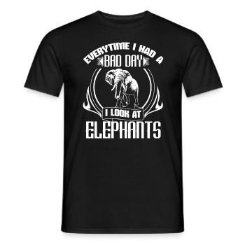 Elephant Savannah Animal Gift Idea - Men's T-Shirt - black - Front - AI Model Male 178 light (178cm)