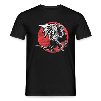 Dragon Medieval Movies Gift - Men's T-Shirt - black - Front - AI Model Male 178 light (178cm)
