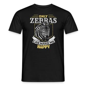 Zebra Steppe Animal - T-shirt homme - noir - Devant - AI Model Male 178 light (178cm)