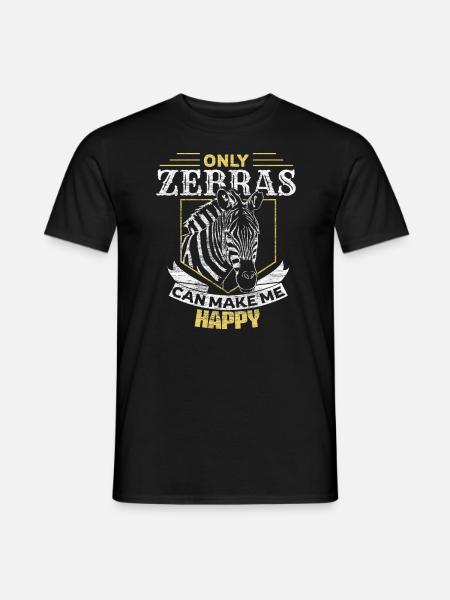 Zebra Steppe Tier - Männer T-Shirt - Schwarz