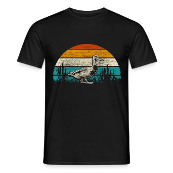 Duck Feeding Animals Gift - Men's T-Shirt - black - Front - AI Model Male 178 light (178cm)