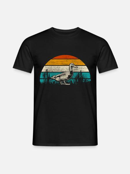 Duck Feeding Animals Gift - Men's T-Shirt - black