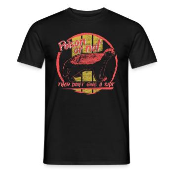 Dachs Winter Tiere - Männer T-Shirt - Schwarz - Vorne - AI Model Male 178 light (178cm)