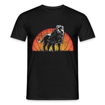 Lion Crinière Animal - T-shirt homme - noir - Devant - AI Model Male 178 light (178cm)