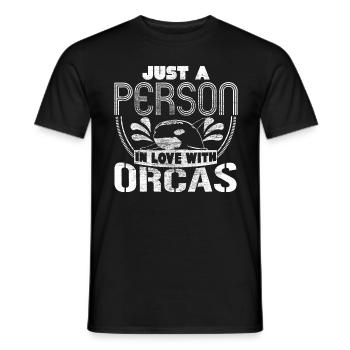 Orca Tiere Geschenk - Männer T-Shirt - Schwarz - Vorne - AI Model Male 178 light (178cm)