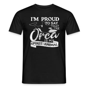 Orca Wal Idée cadeau - T-shirt homme - noir - Devant - AI Model Male 178 light (178cm)