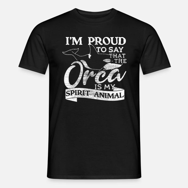 Orca Wal Geschenkidee - Männer T-Shirt - Schwarz