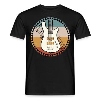 Basse guitare guitare électrique musique - T-shirt homme - noir - Devant - AI Model Male 178 light (178cm)