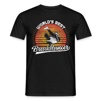 Breakdance Dancing Sport Gift Idea - Men's T-Shirt - black - Front - AI Model Male 178 light (178cm)