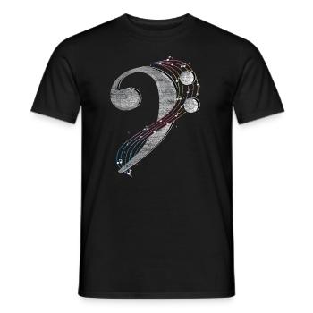 Bassschlüssel Chor Geschenkidee - Männer T-Shirt - Schwarz - Vorne - AI Model Male 178 light (178cm)