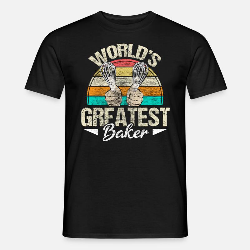 Backen Bäckerin Küche Geschenk - Männer T-Shirt - Schwarz