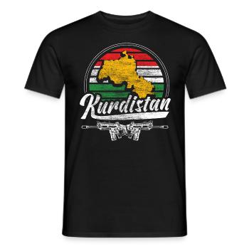 Kurdistan Freiheit Geschenkidee - Männer T-Shirt - Schwarz - Vorne - AI Model Male 178 light (178cm)