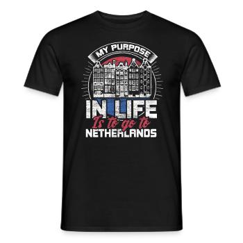 Netherlands Tulips Pride - Men's T-Shirt - black - Front - AI Model Male 178 light (178cm)