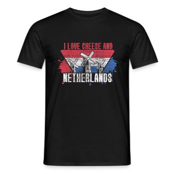 Netherlands Coat of Arms Gift Idea - Men's T-Shirt - black - Front - AI Model Male 178 light (178cm)