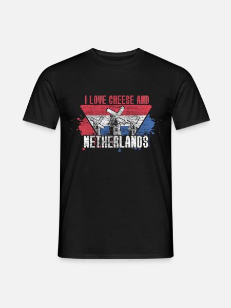 Niederlande Wappen Geschenkidee - Männer T-Shirt - Schwarz