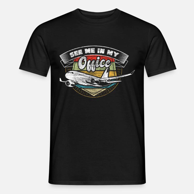 Pilot Fliegen - Männer T-Shirt - Schwarz