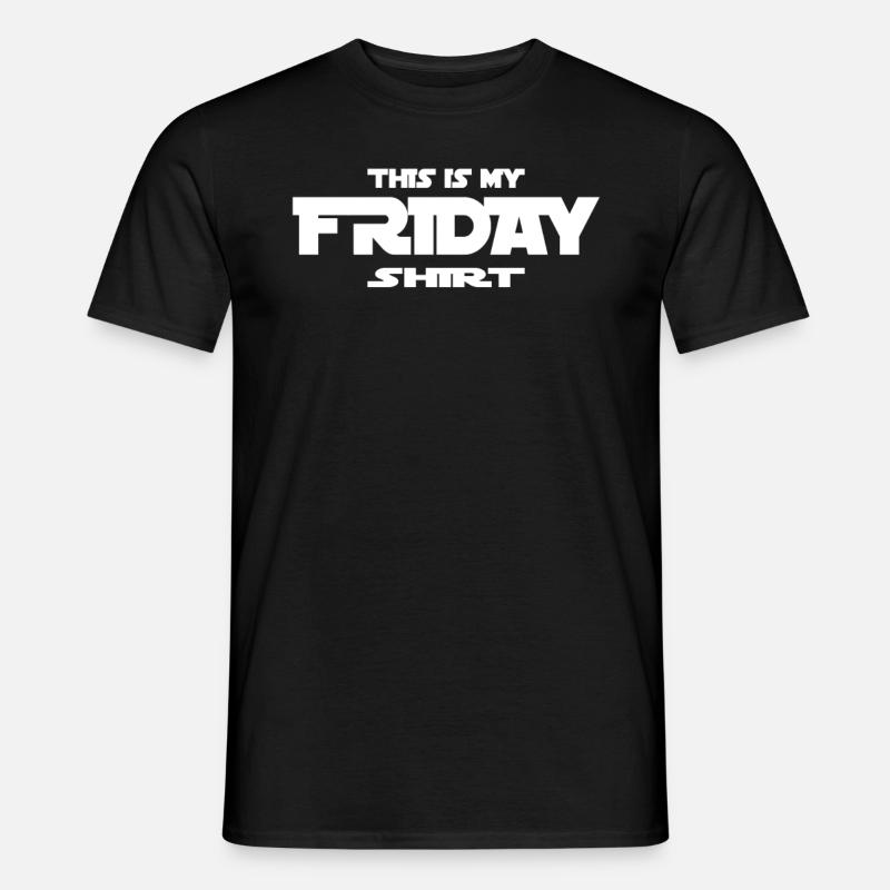 Friday, Friday, weekend, closing time - Men's T-Shirt - black