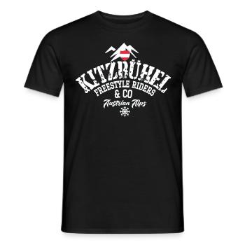 Kitzbuhel Freestyle riders Austrian Alps - T-shirt homme - noir - Devant - AI Model Male 178 light (178cm)