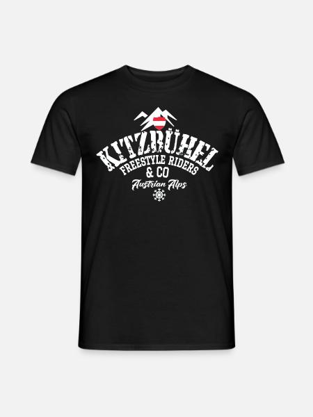 Kitzbuhel Freestyle riders Austrian Alps - Men's T-Shirt - black