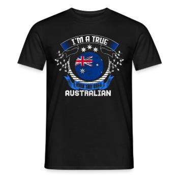 Australie Kangaroo Continent Cadeau - T-shirt homme - noir - Devant - AI Model Male 178 light (178cm)