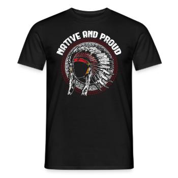 Indians North America Hollywood Gift - Men's T-Shirt - black - Front - AI Model Male 178 light (178cm)