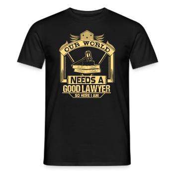 Avocat Avocat Juge Idée cadeau - T-shirt homme - noir - Devant - AI Model Male 178 light (178cm)