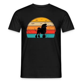 Poodle dog lover Retro vintage Gift idea - Männer T-Shirt - Schwarz - Vorne - AI Model Male 178 light (178cm)