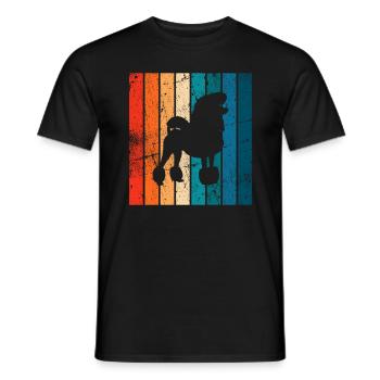 Poodle dog lover Retro vintage Gift idea - Männer T-Shirt - Schwarz - Vorne - AI Model Male 178 light (178cm)