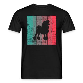 Poodle dog lover Retro vintage Gift idea - Männer T-Shirt - Schwarz - Vorne - AI Model Male 178 light (178cm)
