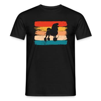 Poodle dog lover Retro vintage Gift idea - Männer T-Shirt - Schwarz - Vorne - AI Model Male 178 light (178cm)