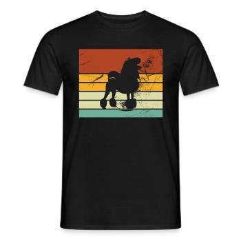 Poodle dog lover Retro vintage Gift idea - Männer T-Shirt - Schwarz - Vorne - AI Model Male 178 light (178cm)