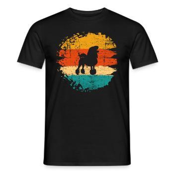 Poodle dog lover Retro vintage Gift idea - Männer T-Shirt - Schwarz - Vorne - AI Model Male 178 light (178cm)