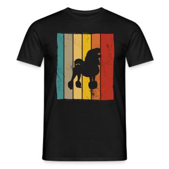 Poodle dog lover Retro vintage Gift idea - Männer T-Shirt - Schwarz - Vorne - AI Model Male 178 light (178cm)