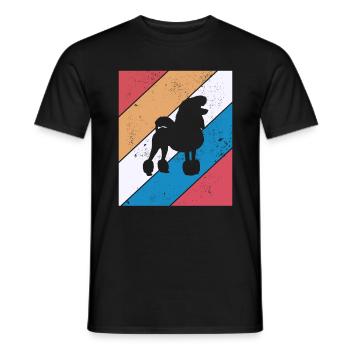 Poodle dog lover Retro vintage Gift idea - Männer T-Shirt - Schwarz - Vorne - AI Model Male 178 light (178cm)
