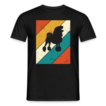 Poodle dog lover Retro vintage Gift idea - Männer T-Shirt - Schwarz - Vorne - AI Model Male 178 light (178cm)