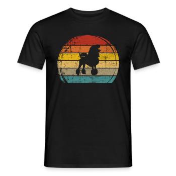 Poodle dog lover Retro vintage Gift idea - Männer T-Shirt - Schwarz - Vorne - AI Model Male 178 light (178cm)