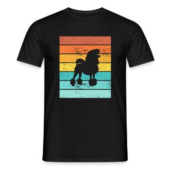 Poodle dog lover Retro vintage Gift idea - Männer T-Shirt - Schwarz - Vorne - AI Model Male 178 light (178cm)