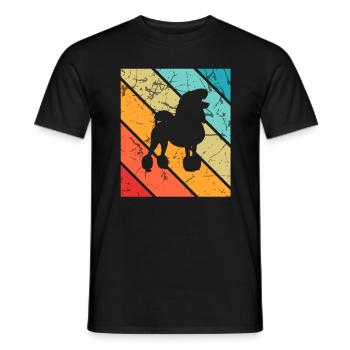 Poodle dog lover Retro vintage Gift idea - Männer T-Shirt - Schwarz - Vorne - AI Model Male 178 light (178cm)
