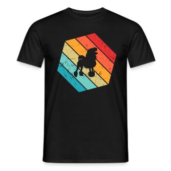 Poodle dog lover Retro vintage Gift idea - Männer T-Shirt - Schwarz - Vorne - AI Model Male 178 light (178cm)