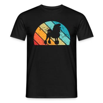 Poodle dog lover Retro vintage Gift idea - Männer T-Shirt - Schwarz - Vorne - AI Model Male 178 light (178cm)