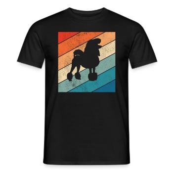 Poodle dog lover Retro vintage Gift idea - Männer T-Shirt - Schwarz - Vorne - AI Model Male 178 light (178cm)
