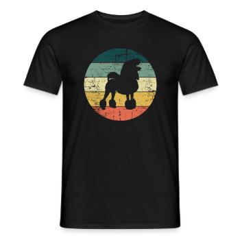 Poodle dog lover Retro vintage Gift idea - Männer T-Shirt - Schwarz - Vorne - AI Model Male 178 light (178cm)