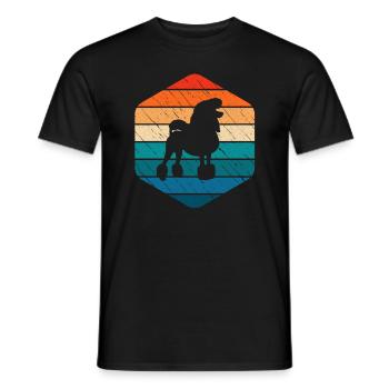 Poodle dog lover Retro vintage Gift idea - Männer T-Shirt - Schwarz - Vorne - AI Model Male 178 light (178cm)