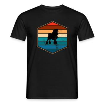 Poodle dog lover Retro vintage Gift idea - Männer T-Shirt - Schwarz - Vorne - AI Model Male 178 light (178cm)