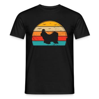 Shih Tzu amoureux des chiens Retro vintage Idée cadeau - T-shirt homme - noir - Devant - AI Model Male 178 light (178cm)