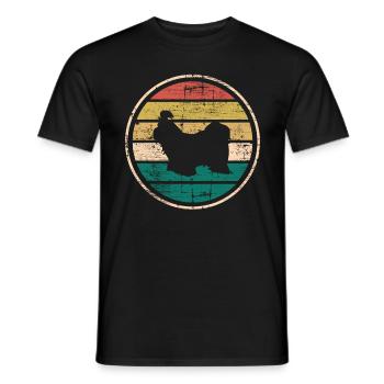 Shih Tzu amoureux des chiens Retro vintage Idée cadeau - T-shirt homme - noir - Devant - AI Model Male 178 light (178cm)